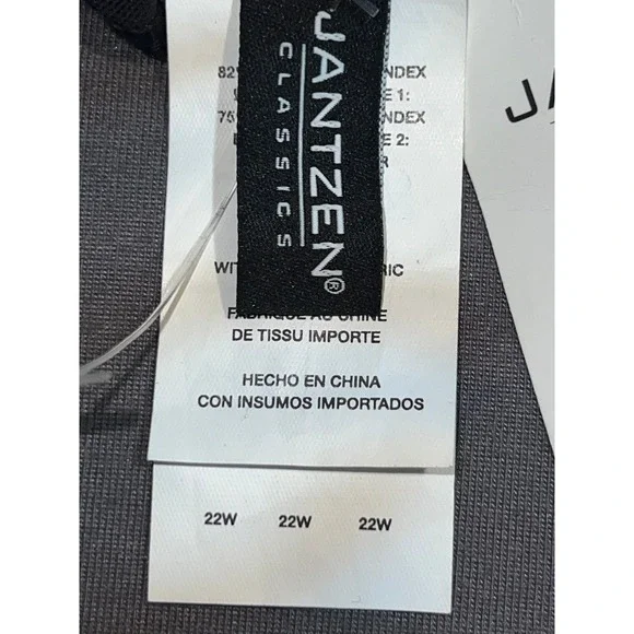 Jantzen Classics Womens Black Ruched One Piece Halter Swimsuit 22W JZSS5596 NEW - Picture 8 of 10